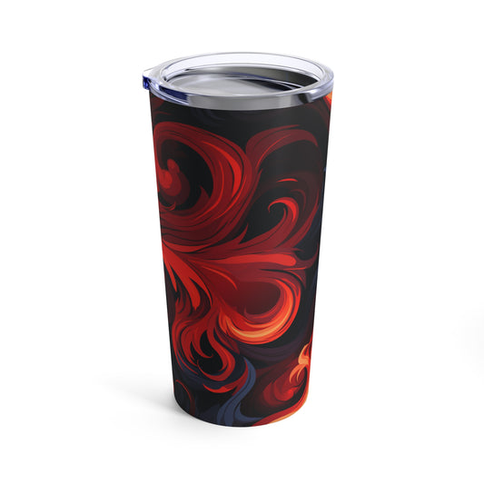 Fire Red Abstract Tumbler 20oz