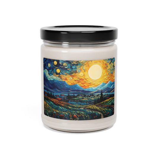 Tuscan Orchard Painting Scene - Scented Soy Candle, 9oz