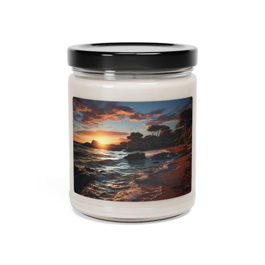 Sunset Beach Scene - Scented Soy Candle, 9oz