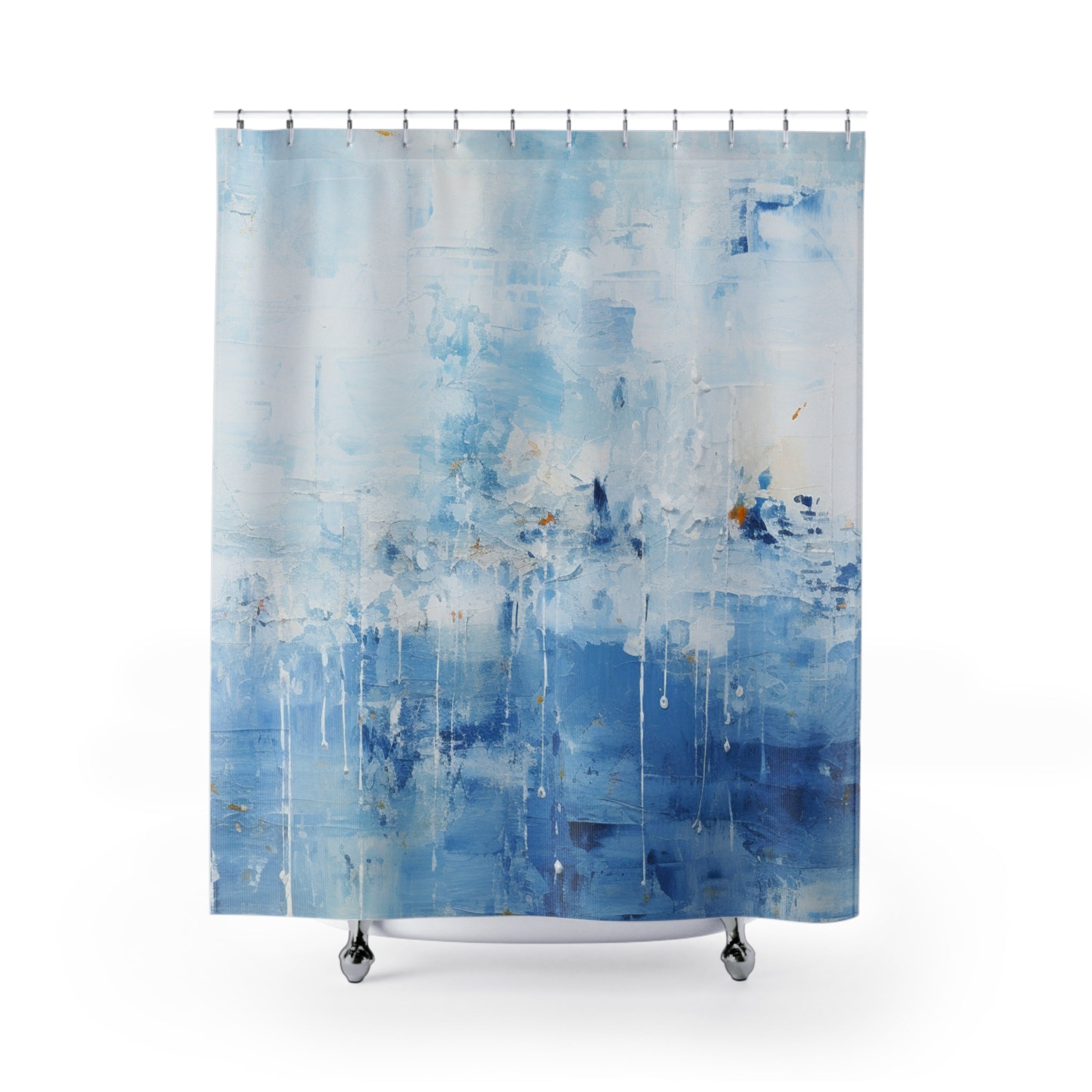 Blue Abstract Shower Curtain JDC Designs   13985135353359901144 2048 