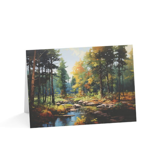 Impressionist Forest Blank Greeting Cards (1, 10, 30, and 50pcs)