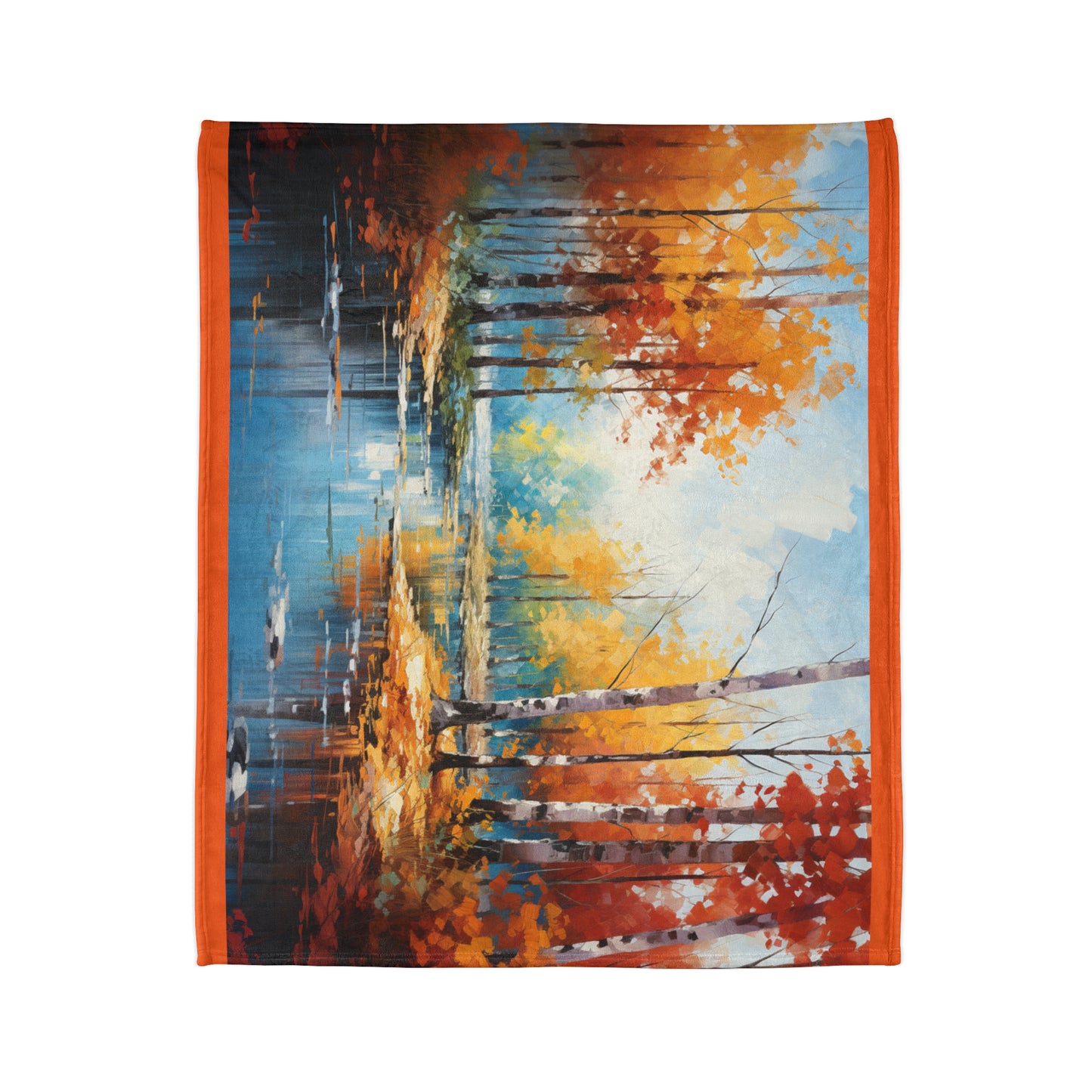 Impressionist Vibrant Autumn Forest Soft Polyester Blanket