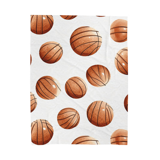 Basketball Velveteen Plush Blanket