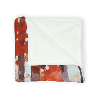 Impressionist Vibrant Autumn Forest Soft Polyester Blanket