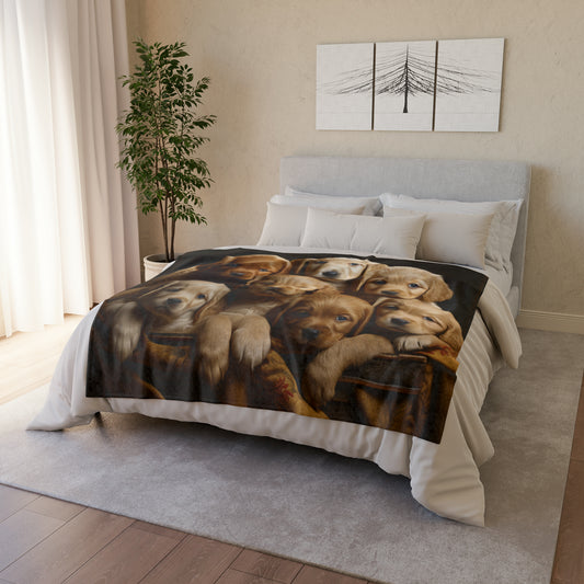 Assorted Puppies Soft Polyester Blanket