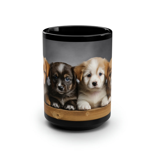 Assorted Puppies Ceramic Mug 15 oz