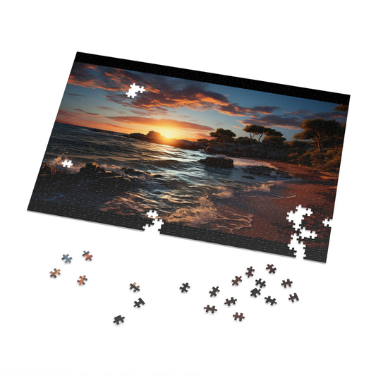 Beach Sunset Jigsaw Puzzle (500,1000-Piece)