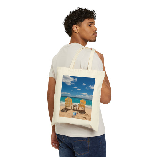 Beach Break Cotton Canvas Tote Bag