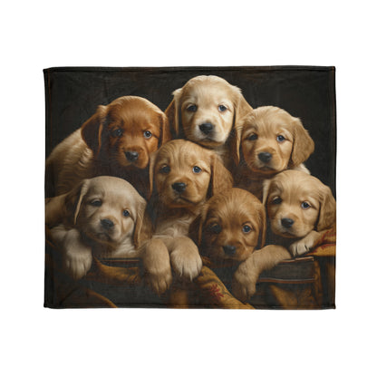 Assorted Puppies Soft Polyester Blanket