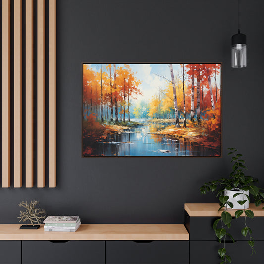 Impressionist Vibrant Autumn Forest Canvas