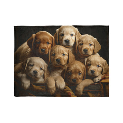 Assorted Puppies Soft Polyester Blanket